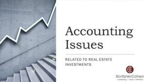 Accounting Issues Related to Real Estate Investments