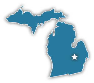 Flint Michigan on a Map