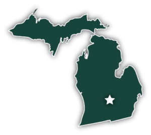 Lansing Michigan on a Map