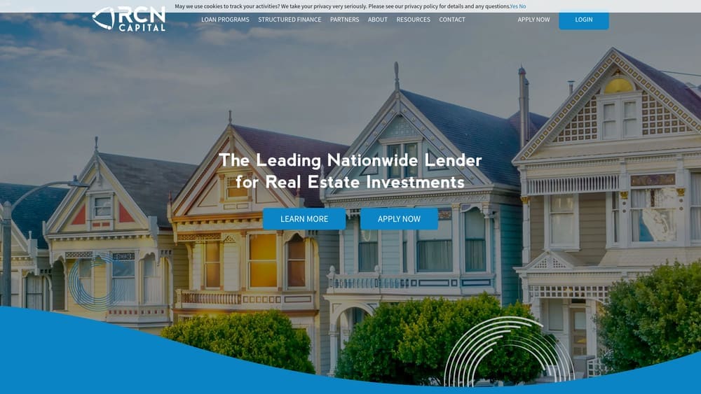 Screenshot of RCN Capital website